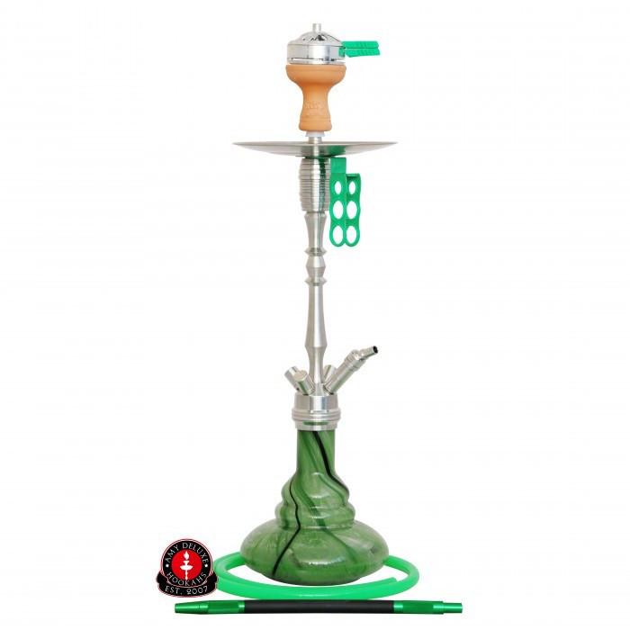 Кальян AMY Deluxe SS 07 Palm steel на 1 персону 79 см Зеленый (641105193)