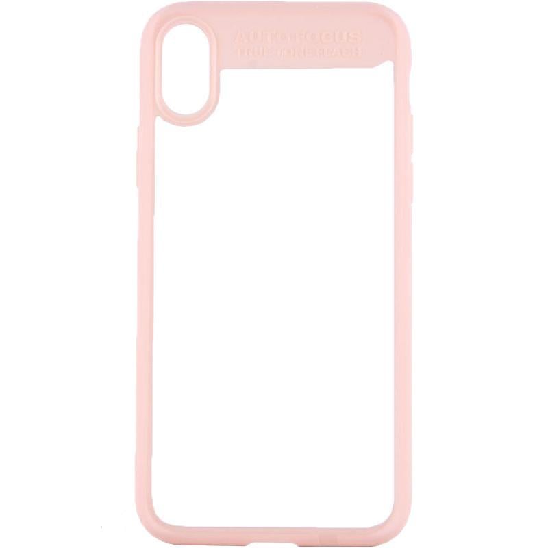 Прозрачный чехол накладка Rock Clarity Series Case for iPhone X, Pink