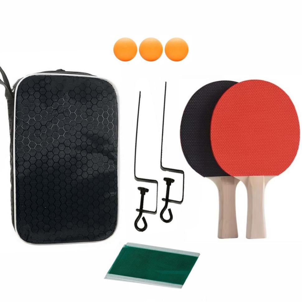 Набір для настільного тенісу 2 ракетки/3 кульки/сітка (2662575421) Набір для настільного тенісу 2 ракетки/3 кульки/сітка (2662575421)