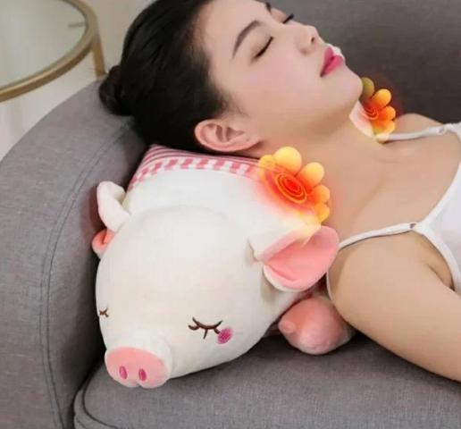 Роликовий масажна подушка Свинка Piggy WJH-11 прогрів таймер - фото 3