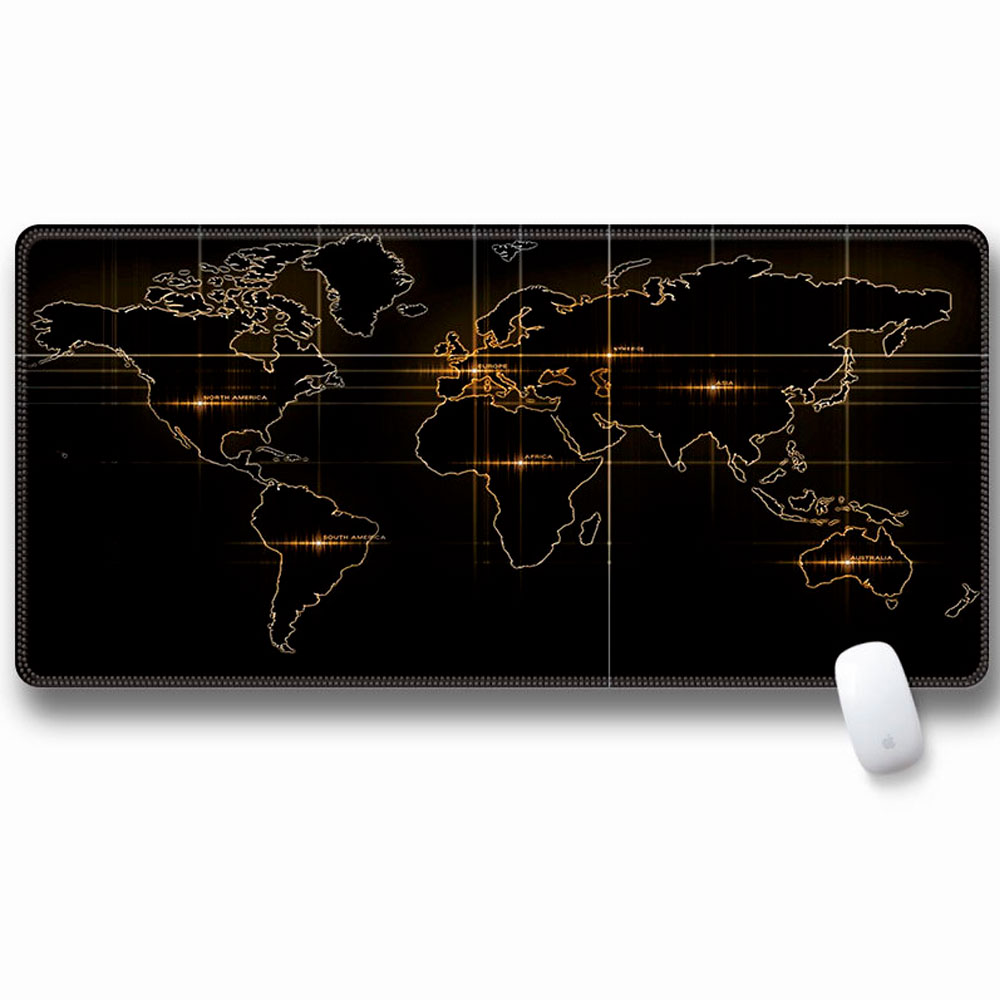 Коврик тканевый Карта мира с боковой прошивкой 3х300х700 мм Black (YUT_V11069)