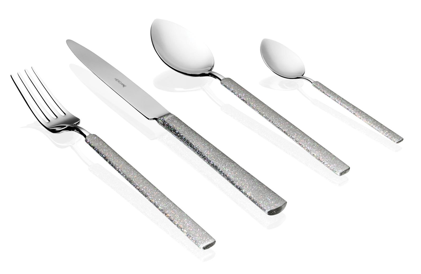 Набір столових приборів у подарунковій коробці Herdmar Vintage GLT Silver 24 предмети - фото 3 Набір столових приборів у подарунковій коробці Herdmar Vintage GLT Silver 24 предмети - фото 3