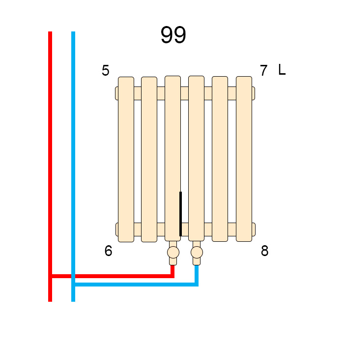 Радіатор трубчастий Betatherm Quantum Single вертикальний 1800х405 мм Білий (quantumsingle1800405) - фото 4