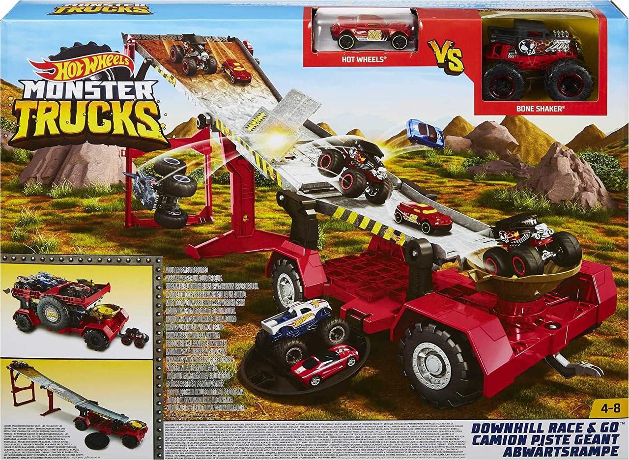 Набор игровой Hot Wheels Monster Trucks Transporter and Racetrack (GFR15) - фото 5