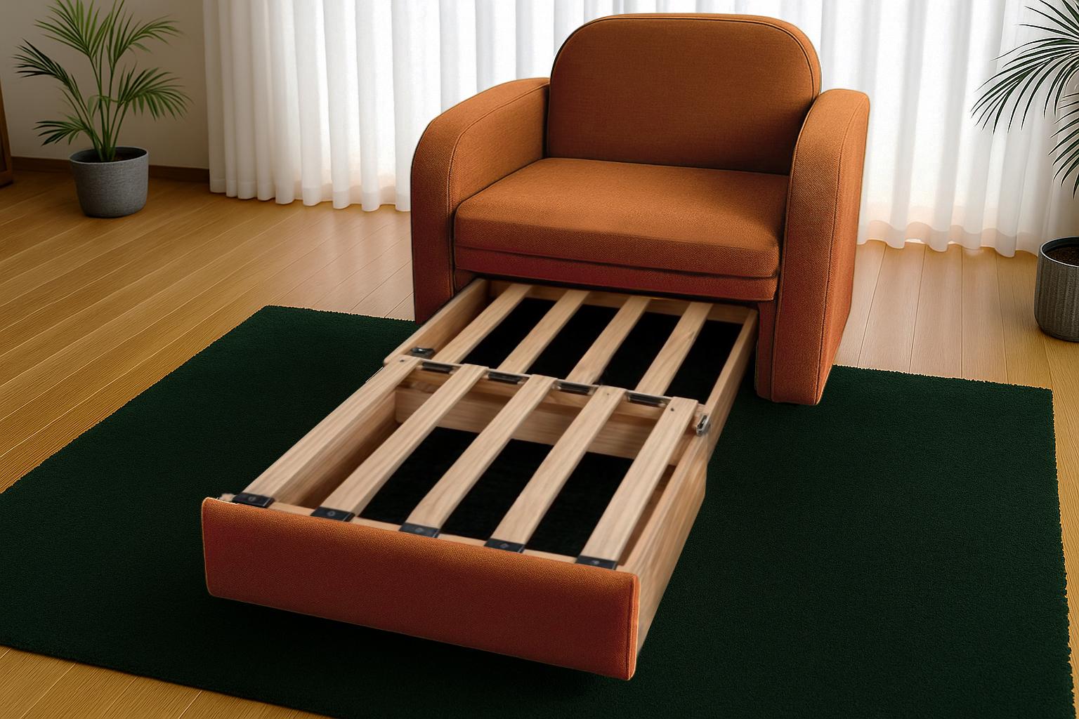 Диван-кресло мягкий раскладной Tobi Sho Дрим рогожка Bahama 1140х850х830 мм 19/Оранжевый - фото 3 Диван-кресло мягкий раскладной Tobi Sho Дрим рогожка Bahama 1140х850х830 мм 19/Оранжевый - фото 3