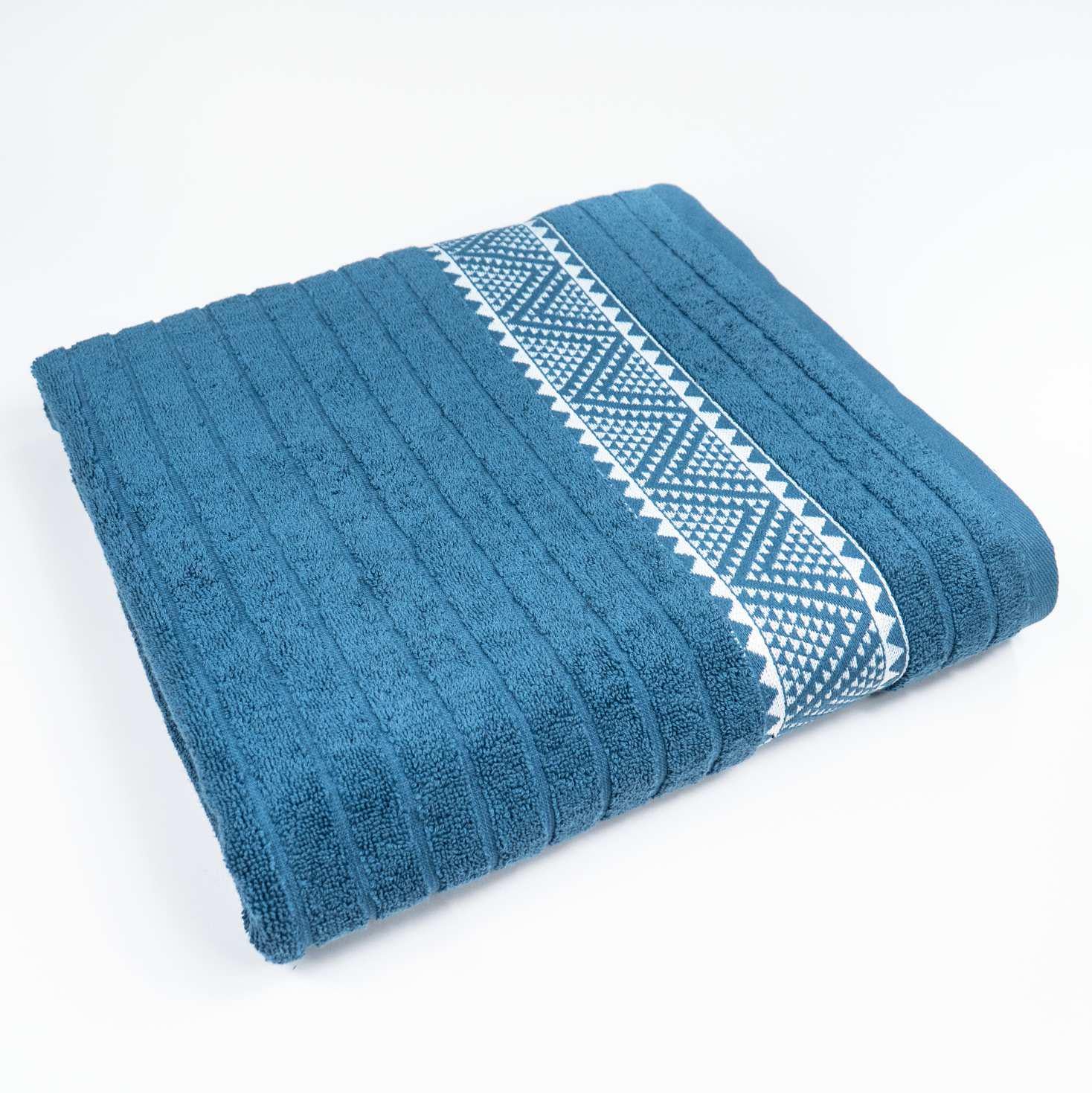 Полотенце банное махровое GM Textile Зипп 70х140 см Синий (500-140-zipp-blue)