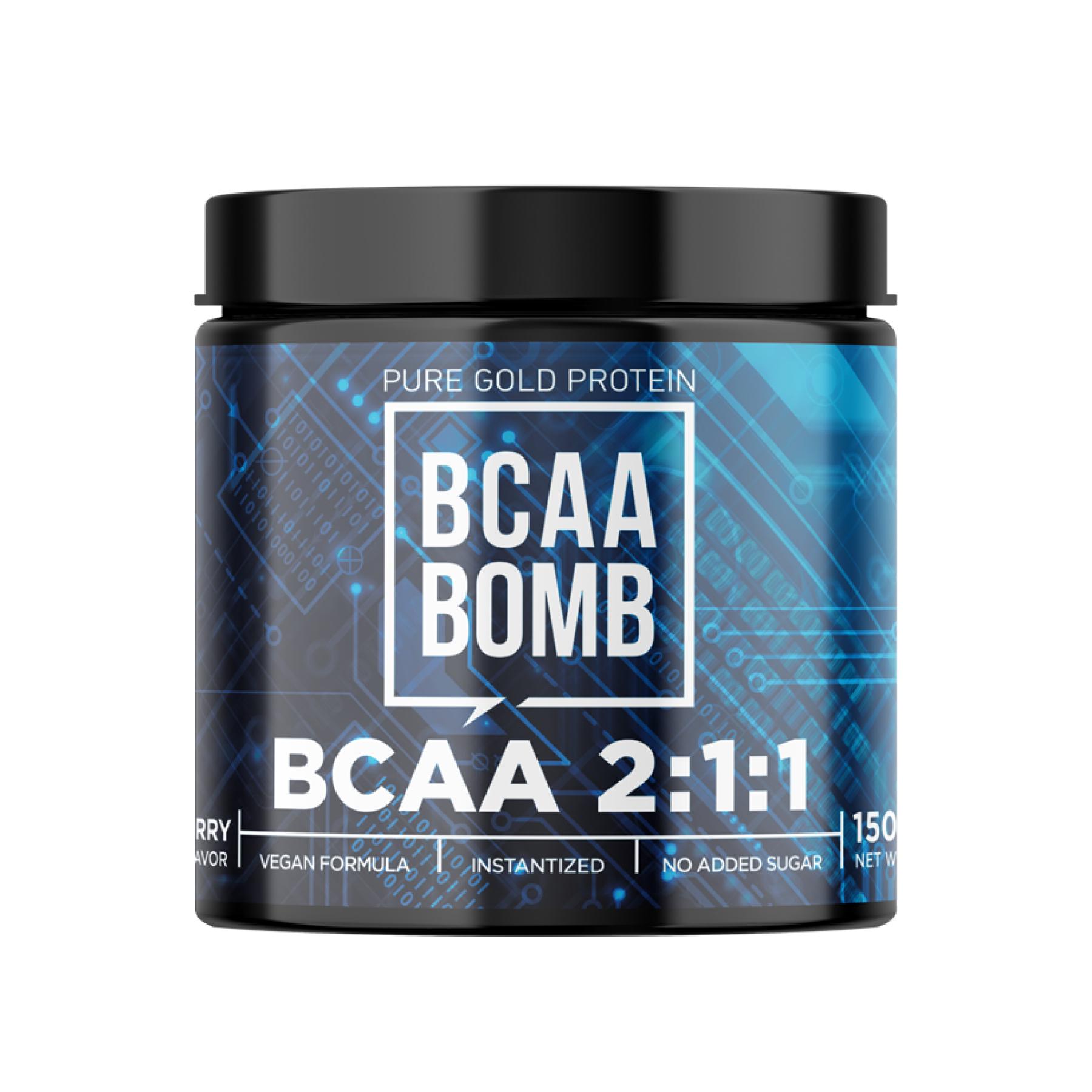 Комплекс аминокислот Pure Gold BCAA Bomb 2-1-1 Strawberry 150 г