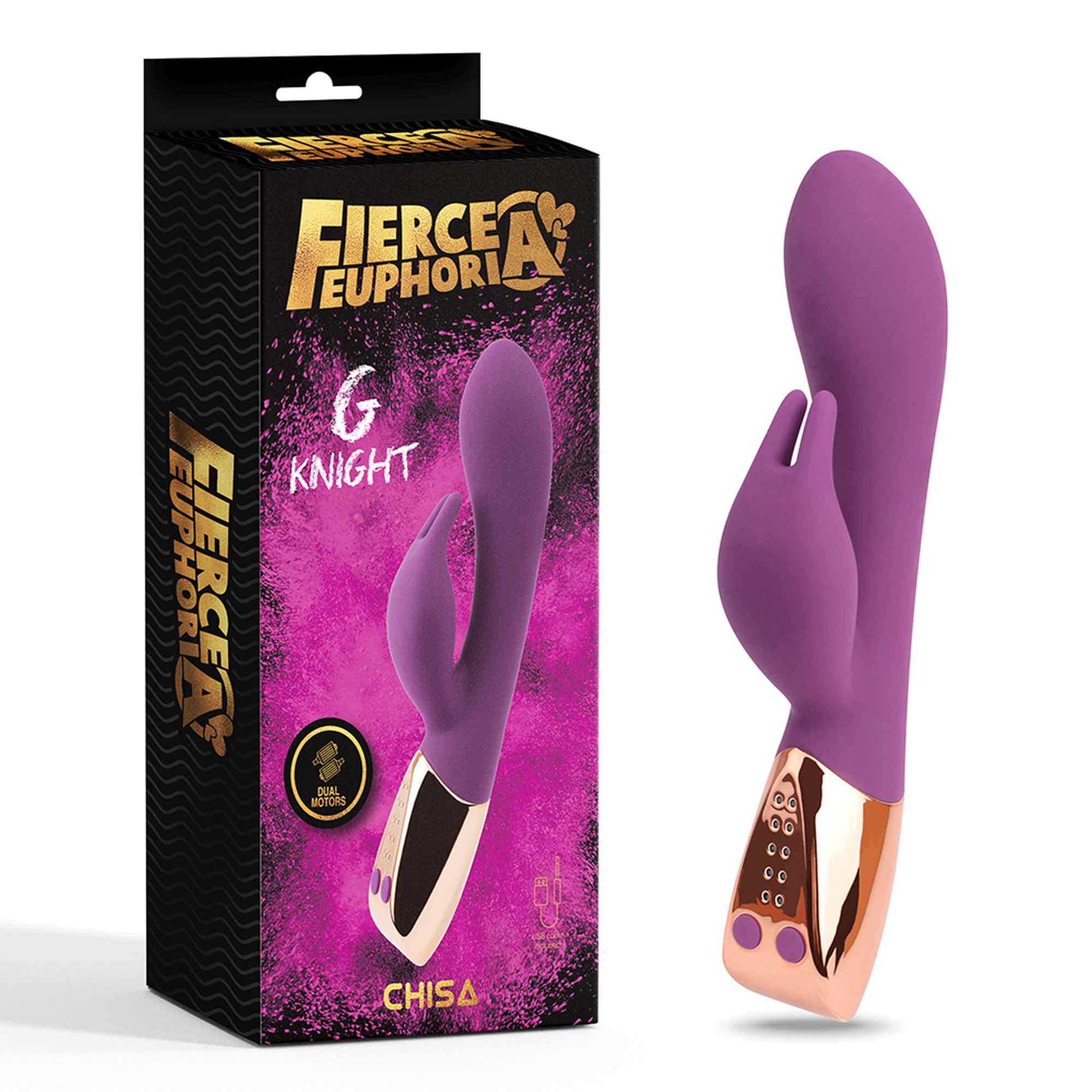 Вибратор кролик для точки G Chisa Fierce Euphoria G Knight Фиолетовый (88241/CN-671188241)