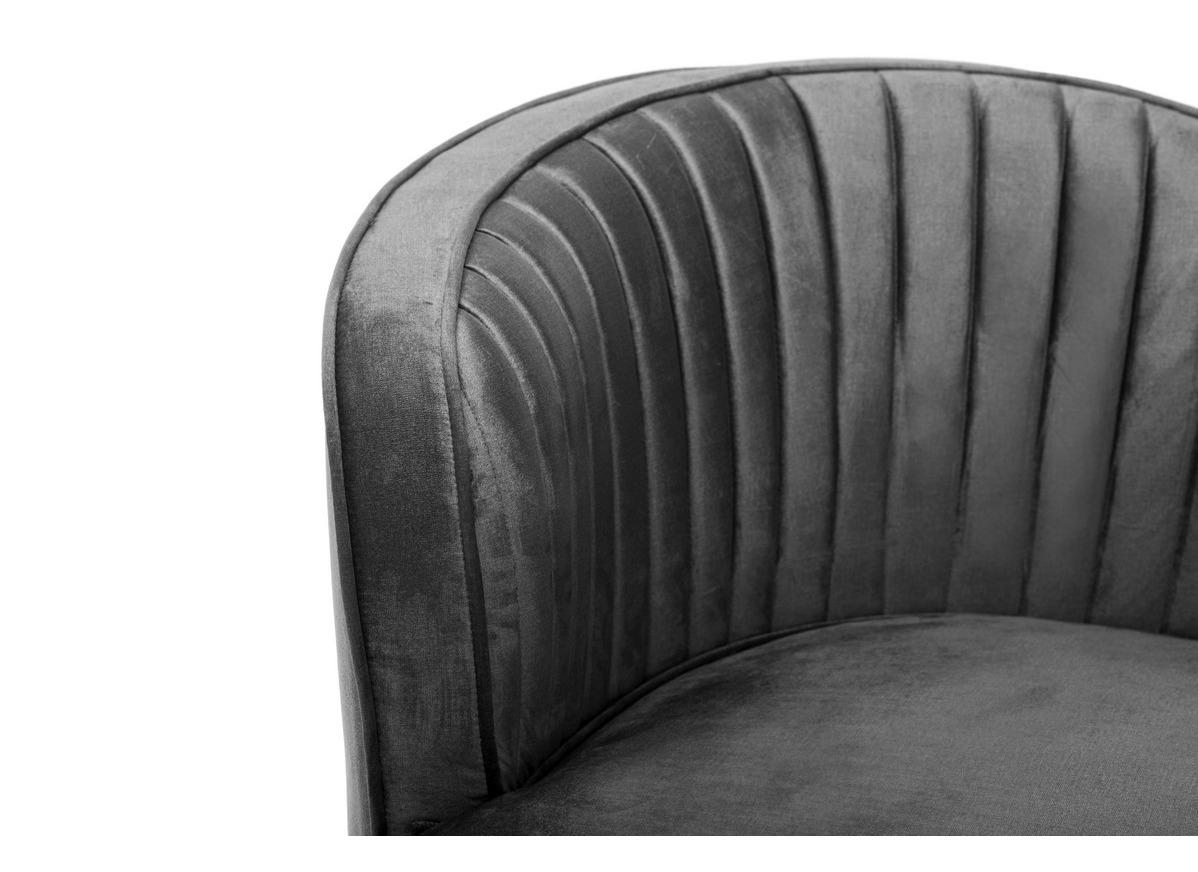 Диван-софа Vetro Mebel Моніка латунь/дерево/тканина велюр 1850х870х840 мм Золотий/Сірий - фото 5 Диван-софа Vetro Mebel Моніка латунь/дерево/тканина велюр 1850х870х840 мм Золотий/Сірий - фото 5