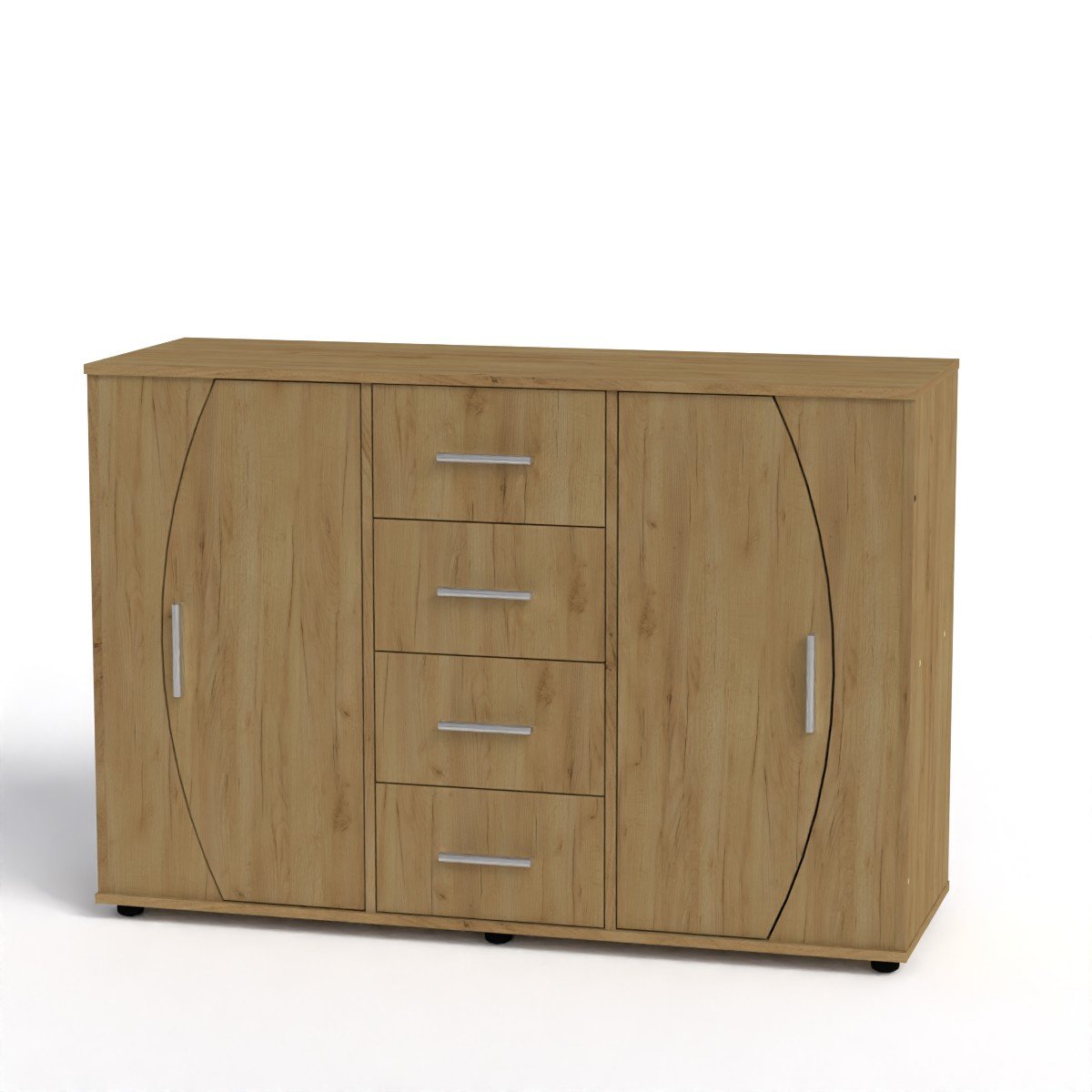 Комод Компаніт 4 2 2 133,8х44,8х91,3 см Дуб крафт золотой (16571)