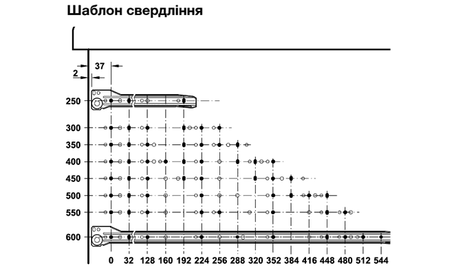 Напрямна роликова 300 мм Білий (FR-6711) - фото 3