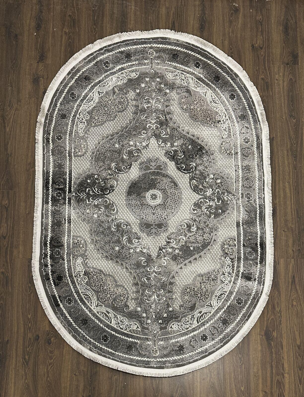 Ковер Rubin Carpet ADELINA R0002B Oval Dark Grey (6932-36)