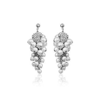 Серьги с кристаллами Сваровски Showfay 1725861 Белый