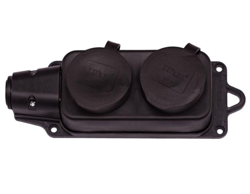 Колодка для удлинителя Luxel каучук с заземлением 2 поста (1132) Колодка для удлинителя Luxel каучук с заземлением 2 поста (1132)