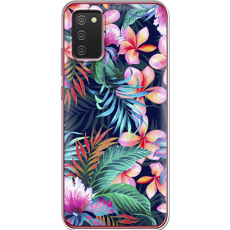 Чохол BoxFace Samsung A025 Galaxy A02S flowers in the tropics Прозорий силікон (41511-up1971-41511)