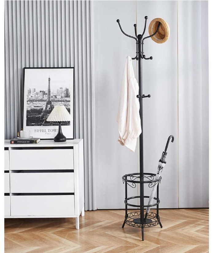 Вешалка напольная с местом под головные уборы и зонтов АКЛАС Берест