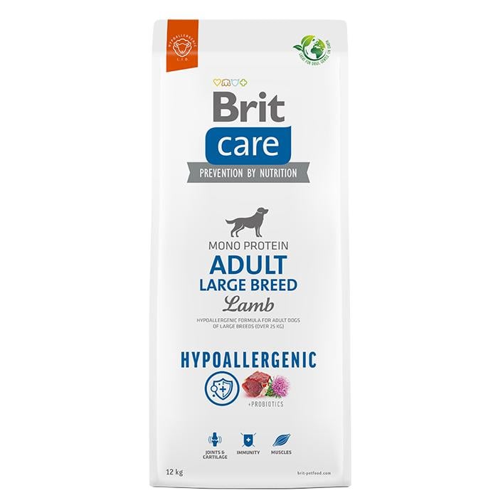Корм сухой гипоаллергенный Brit Care Dog Hypoallergenic Adult Large Breed для взрослых собак больших пород с ягненком 12 кг (172222)