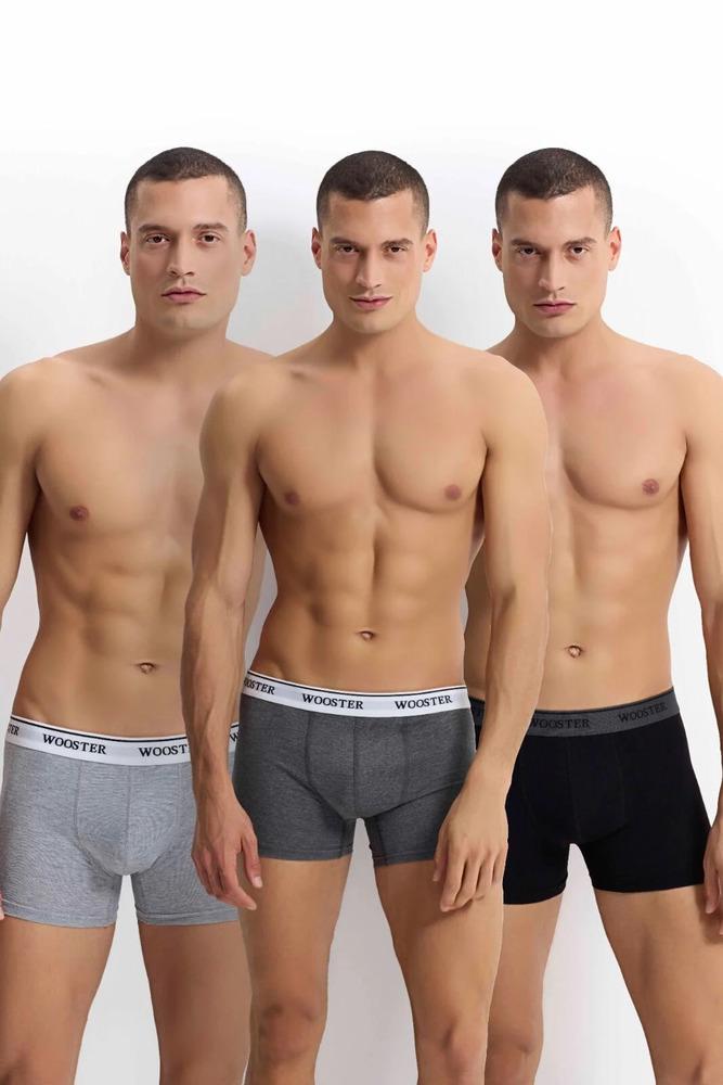Труси чоловічі Wooster W-601 S 3 шт. Чорний/Сірий