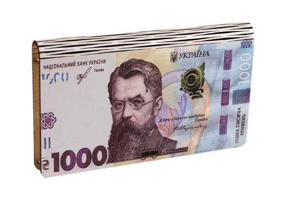 Листівка для грошей 1000 гривень