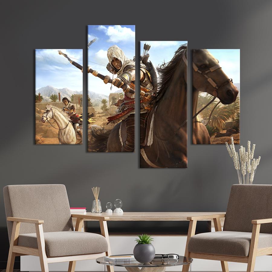 Картина на холсте Персонажи игры Assassin's Creed Origins 89x56 см (1457-42)