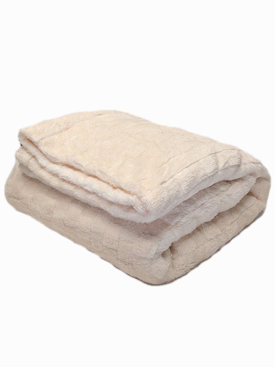 Плед полуторный флисовый Colorful Home Мозаика 150x200 см Кремовый (1260) - фото 2 Плед полуторный флисовый Colorful Home Мозаика 150x200 см Кремовый (1260) - фото 2