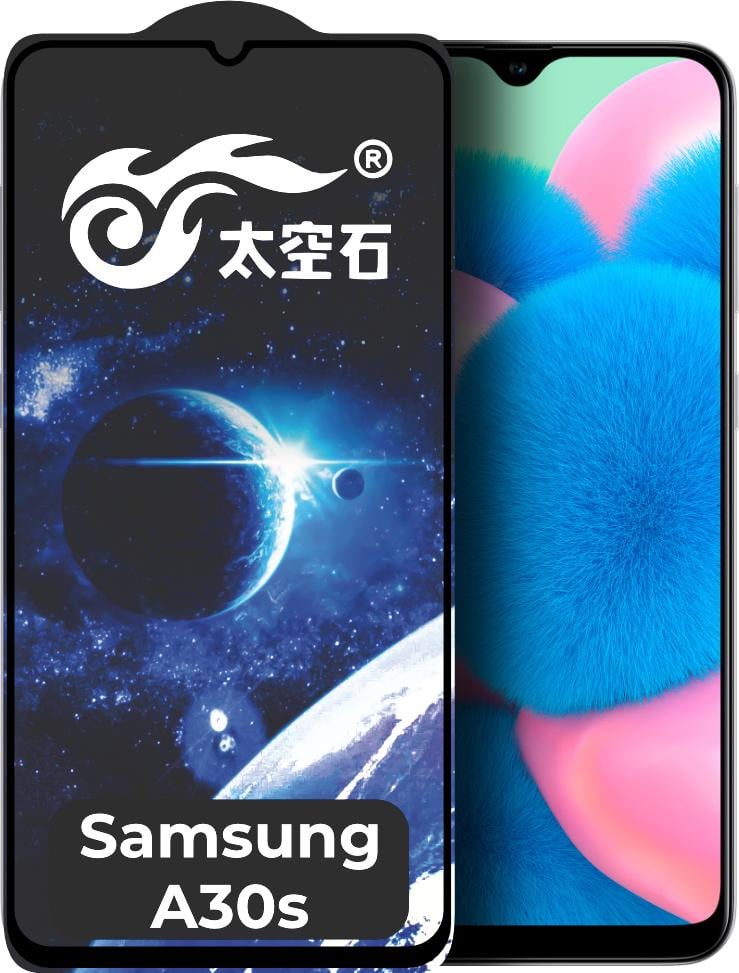 Защитное стекло King Fire Samsung Galaxy A30s A307 Full Glue Black (24383)