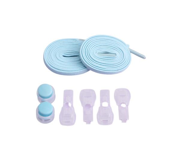 Шнурки еластичні із регульованою пряжкою без зав'язок 1 м Блакитний Шнурки еластичні із регульованою пряжкою без зав'язок 1 м Блакитний