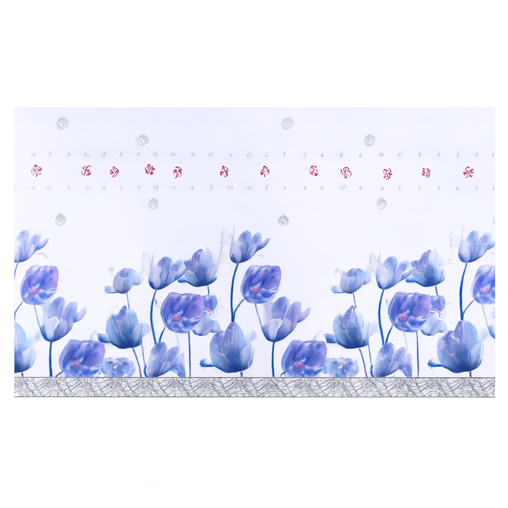 Клеенка на стол Baby Face MA-5684 1,4х20 м Белый с Фиолетово-синим (31560503)