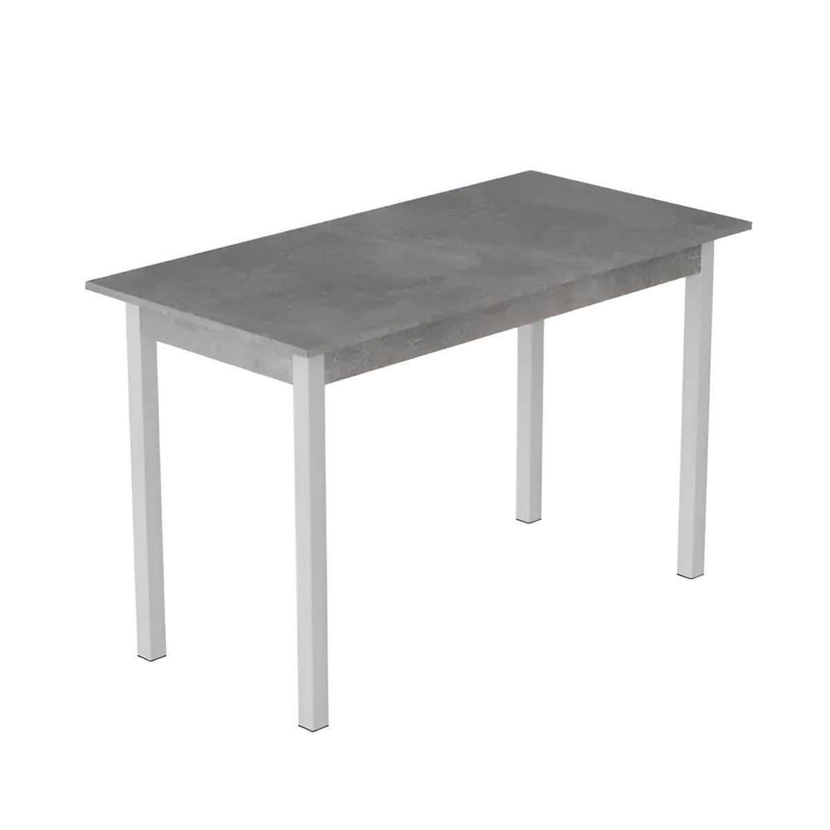 Обеденный стол Ferrum-decor Марио ДСП 16 мм 75x120x70 см Белый/Бетон (FRD-105585)