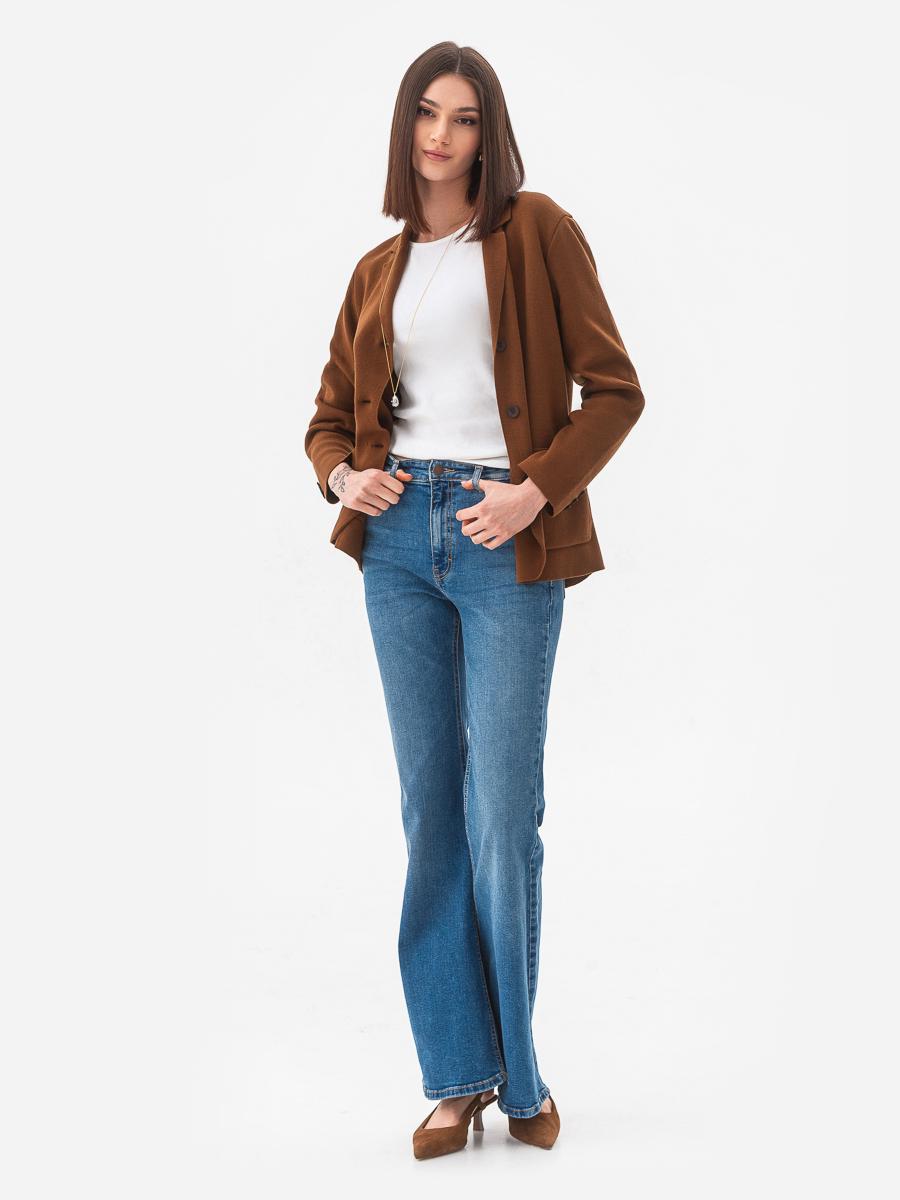 Піджак легкий тонкий в'язаний жіночий SVTR р. 42-50 Коричневий (596) - фото 2 Піджак легкий тонкий в'язаний жіночий SVTR р. 42-50 Коричневий (596) - фото 2