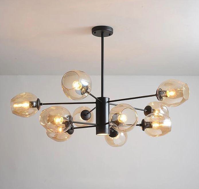 Люстра Branching 10p H66 Black/Amber (2882)