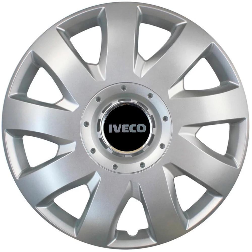 Колпаки SJS 311 з логотипом Iveco R15 4 шт. Серебристый (2789079989)