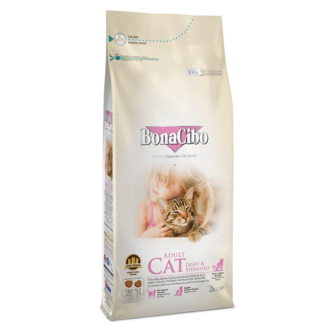 Корм сухий BonaCibo Cat Light&Sterilized 2 кг (8694686406137)