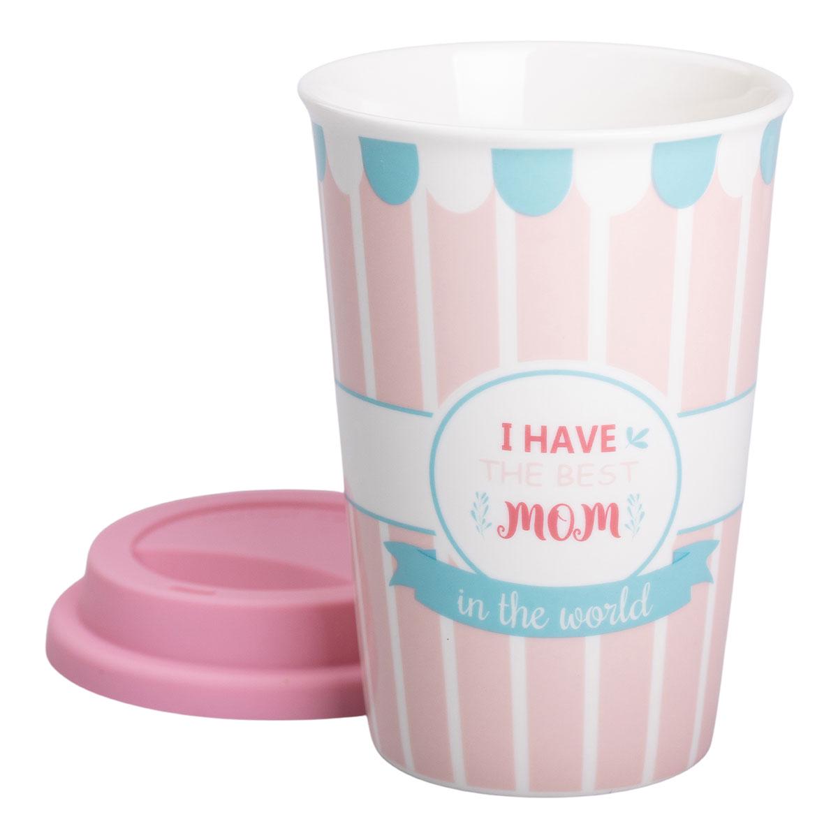 Стакан керамічний Light House із силіконовою кришкою 420 мл Рожевий (LG-20182) - фото 2 Стакан керамічний Light House із силіконовою кришкою 420 мл Рожевий (LG-20182) - фото 2