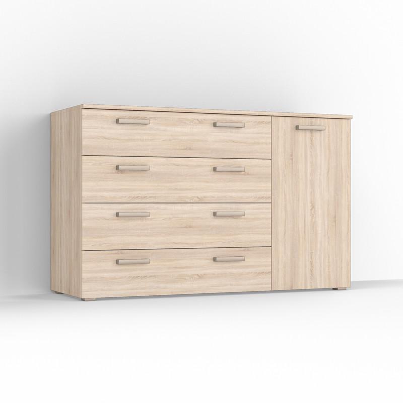 Комод Idea ТКБ-365.8 на 4 шухляди з дверима Дуб сонома (26718272) - фото 2 Комод Idea ТКБ-365.8 на 4 шухляди з дверима Дуб сонома (26718272) - фото 2