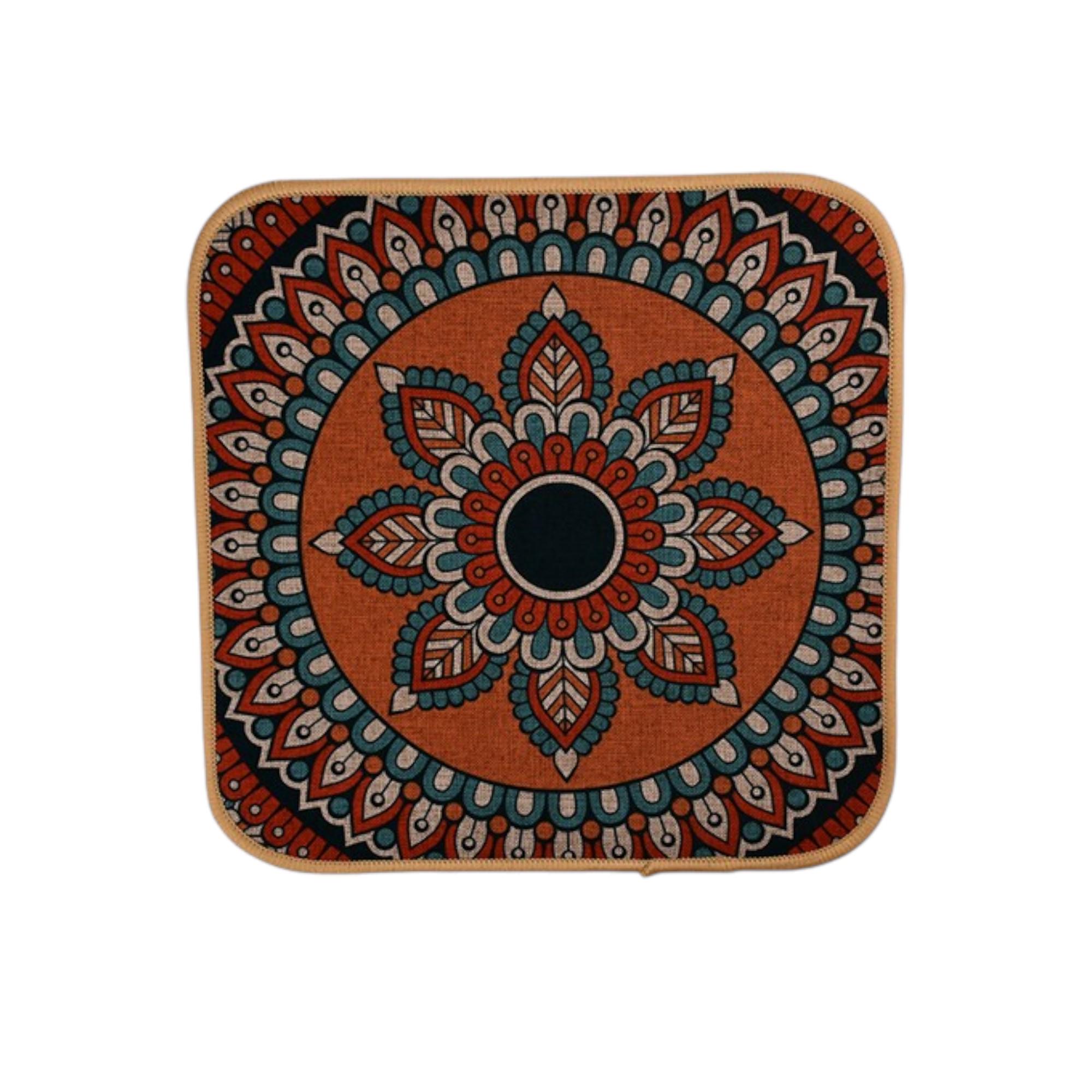 Подставка под горячее Stenson Ornament квадратная 30х30 см с нескользящим основанием Разноцветный (R93143)