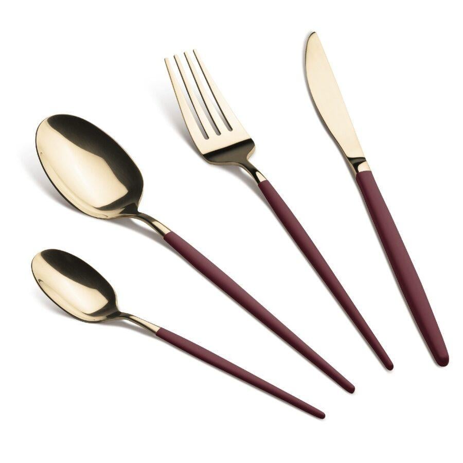 Набор столовых приборов 24 предмета на 6 персон Berlinger Haus Leonardo Collection ложки для кофе и чая, столовые ножи, ложки и вилки нержавеющая стал