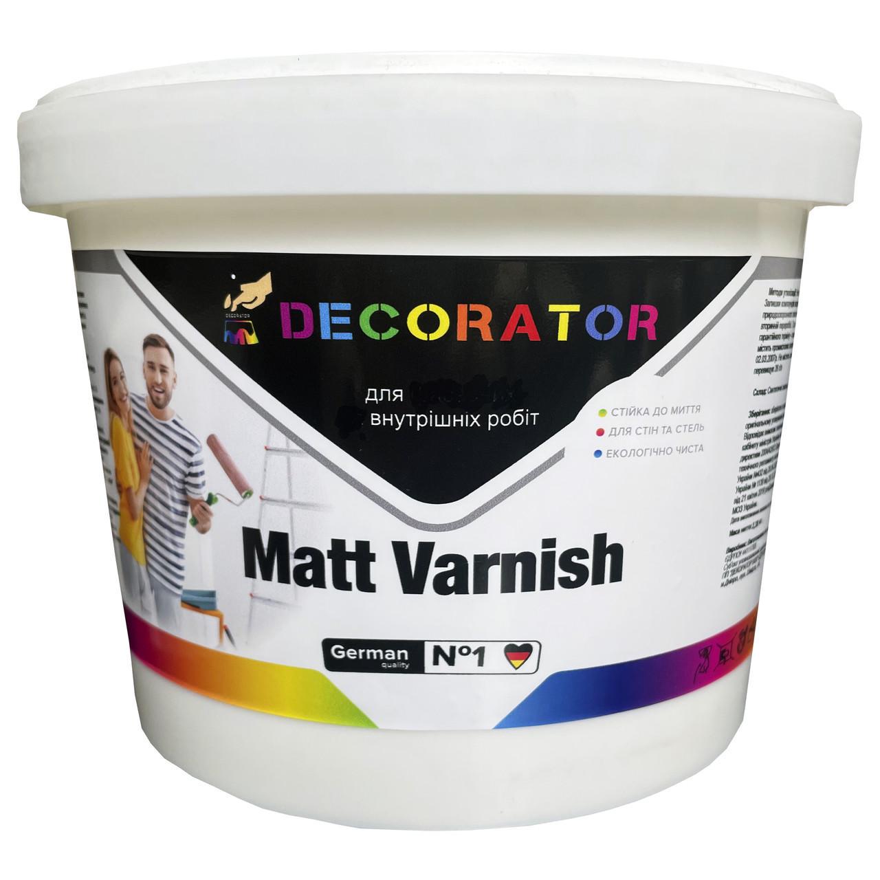 Лак матовый для декоративных покрытий DECORATOR Matt Varnish 2,5 л (1981505946)