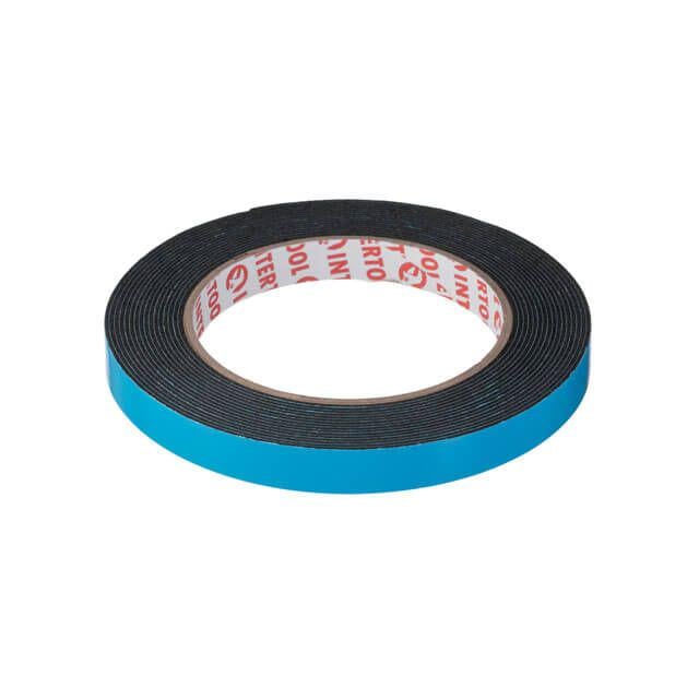 Стрічка клейка двостороння автомобільна Intertool KT-0811 спінений поліетилен 12 мм х 5 м х 1 мм Чорний (KT-0811)