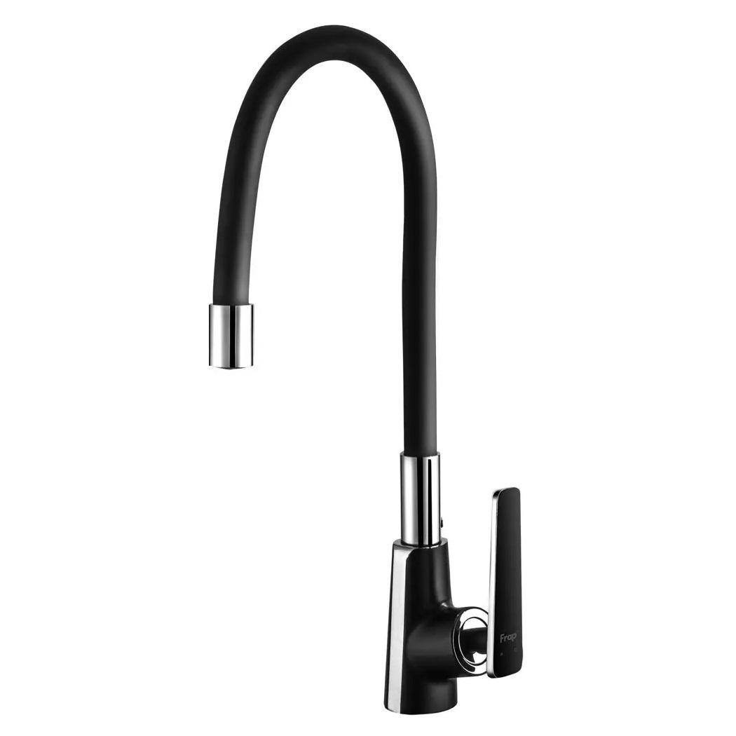 Змішувач для кухні Frap F4457 з гнучким виливом Чорний (171245) Змішувач для кухні Frap F4457 з гнучким виливом Чорний (171245)