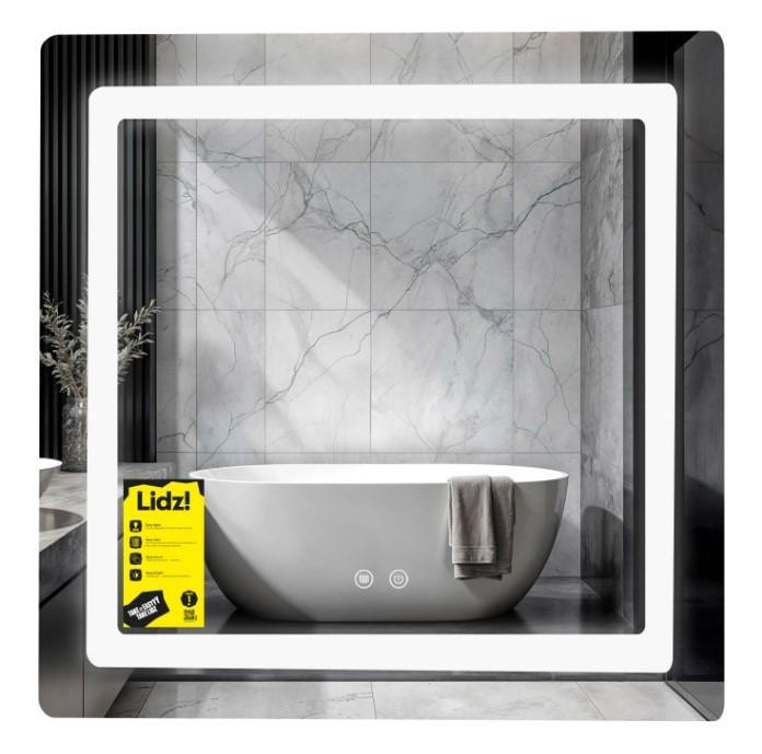 Зеркало прямоугольное Lidz Kubis KU2 700х700 мм с LED-подсветкой Touch (LDKU70070049288)