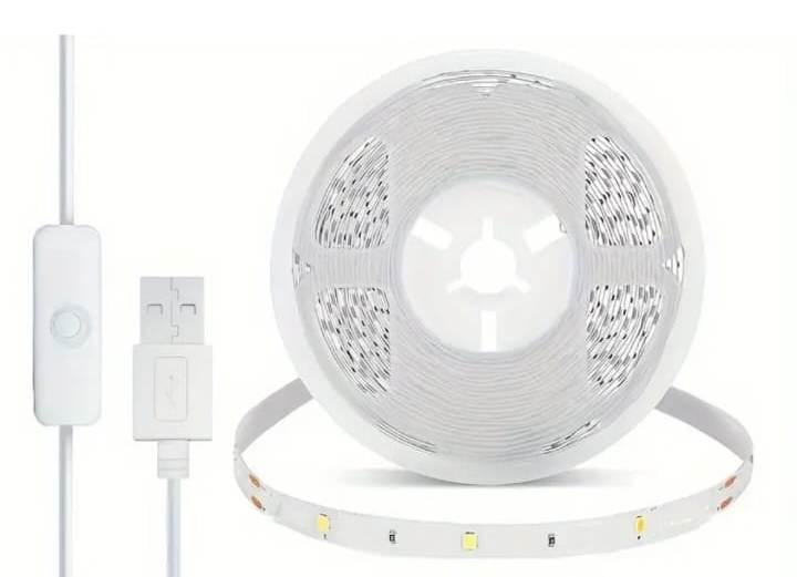 Лента светодиодная с кнопкой 10 м LED COB USB 5V (4061)