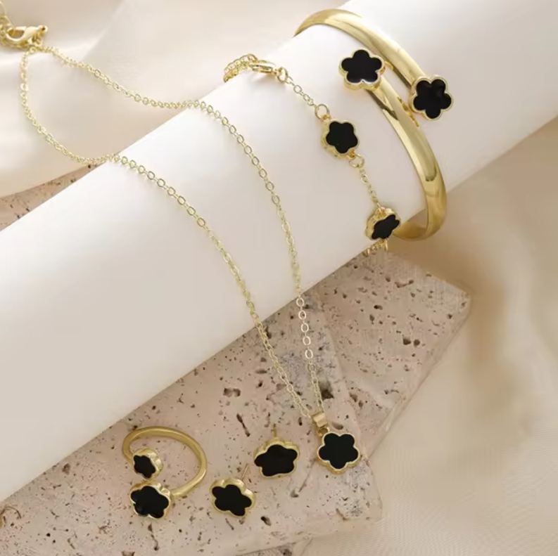 Набір прикрас ланцюжок/браслет/сережки/каблучка (Б701) - фото 2 Набір прикрас ланцюжок/браслет/сережки/каблучка (Б701) - фото 2