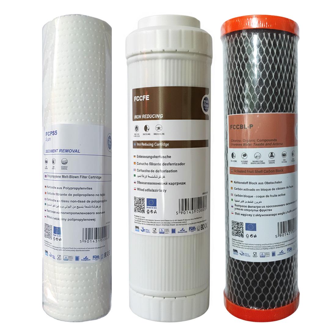 Набор картриджей для фильтров воды Aquafilter фильтрация воды с удалением железа (31804781)