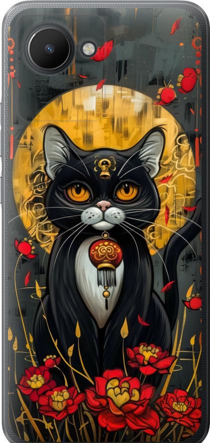 Чехол на Realme C30 China Cat (6134u-2700-42517) Чехол на Realme C30 China Cat (6134u-2700-42517)