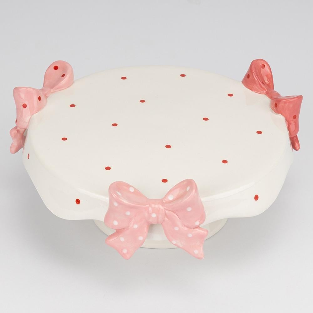 Тортовница керамическая Бантики 20 см (6037-017) - фото 6 Тортовница керамическая Бантики 20 см (6037-017) - фото 6