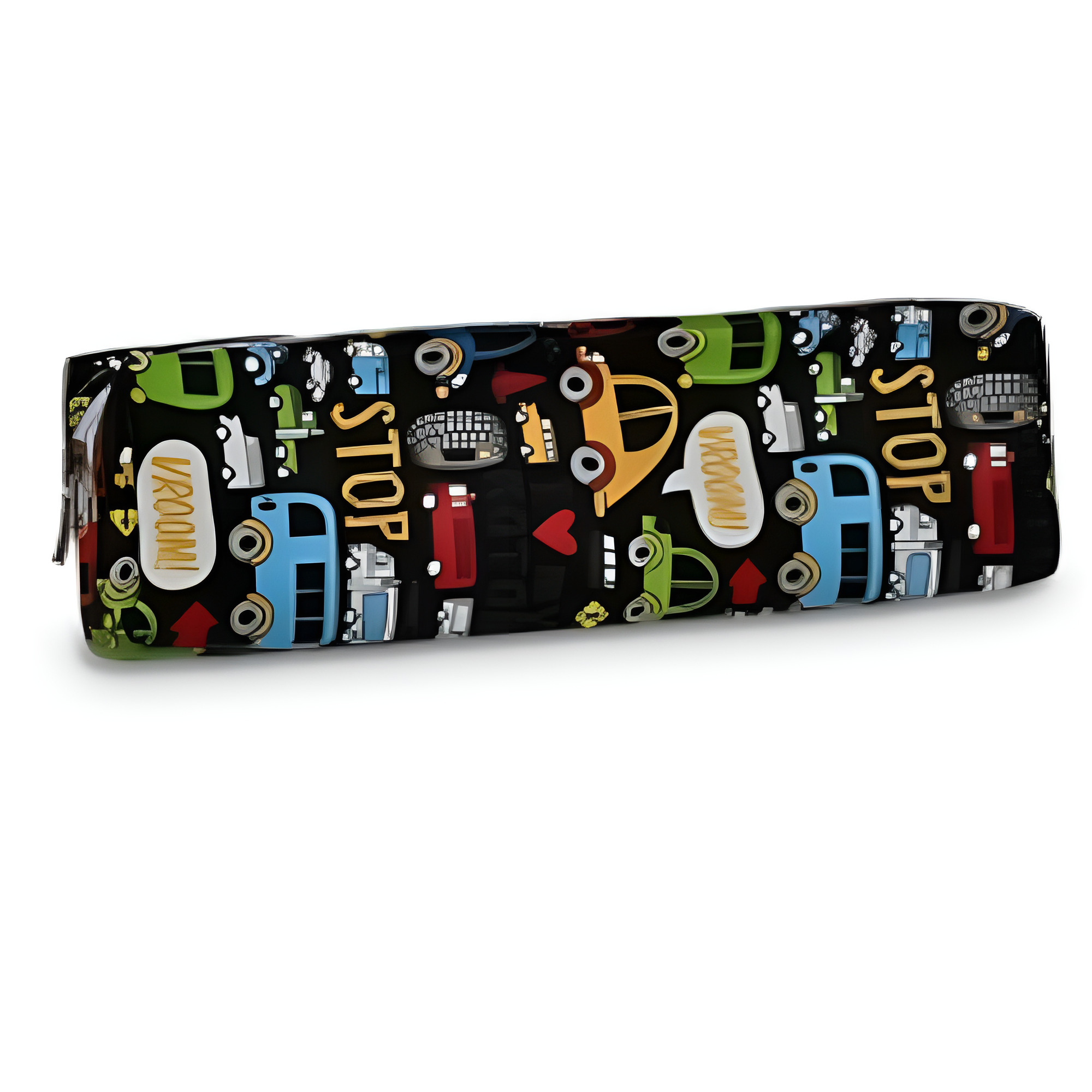 Пенал школьный Stenson R97901 с машинками 21x4x5 см Черный (27316458)