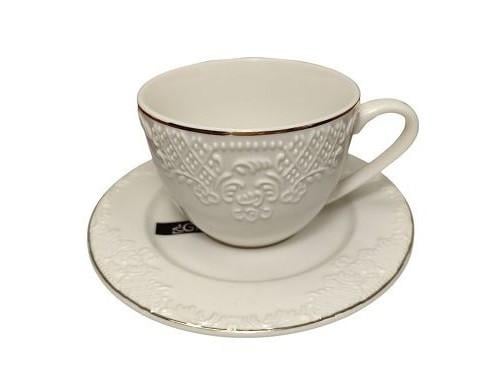 Чашка с блюдцем Interos Harmony фарфоровая 250 мл (680953)