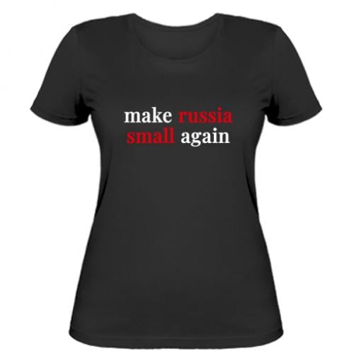 Футболка женская make russia small again XXL Черный (18457216-2-208113-XXL)