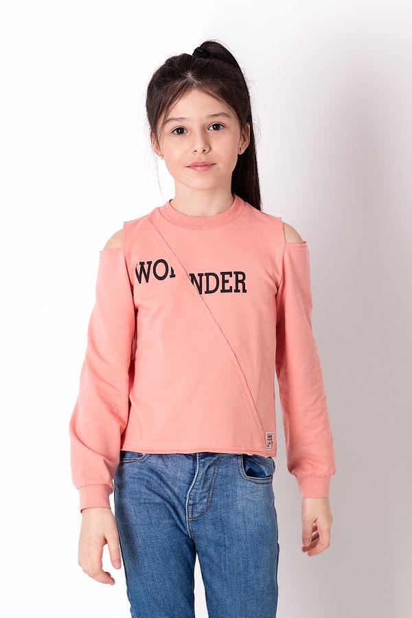 Свитшот для девочки Mevis Wonder 3645-01 122 см Персиковый